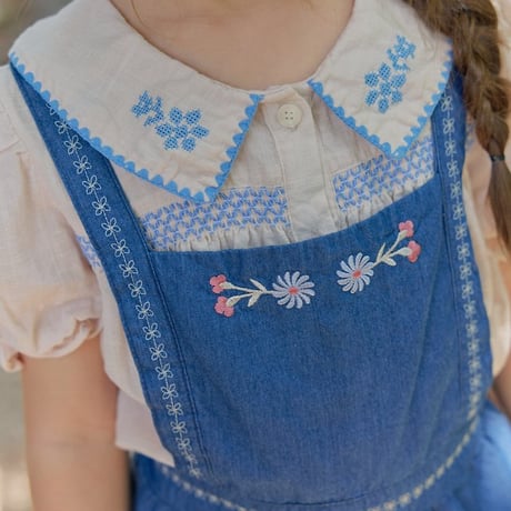 [予約] Soleil denim overalls/ OREN by Hibyebebe