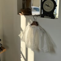 [予約] lace mesh apron / marron