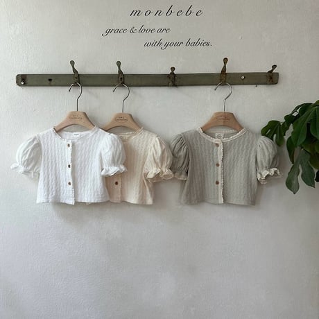 [予約] Rosé knit cardigan/ Monbebe