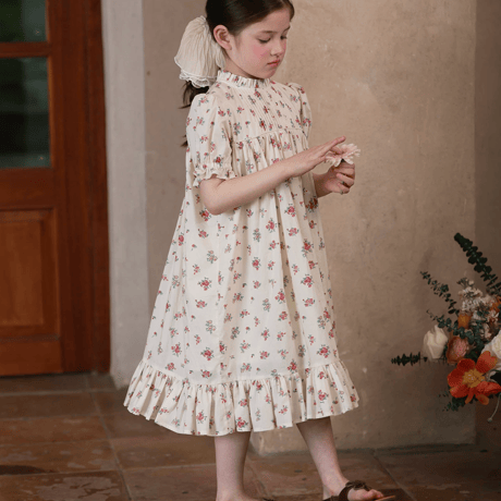 [予約] Antique Floral Dress