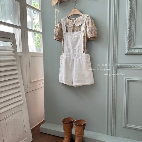 [予約] Pure Linen (adult) Suspenders/ Monbebe