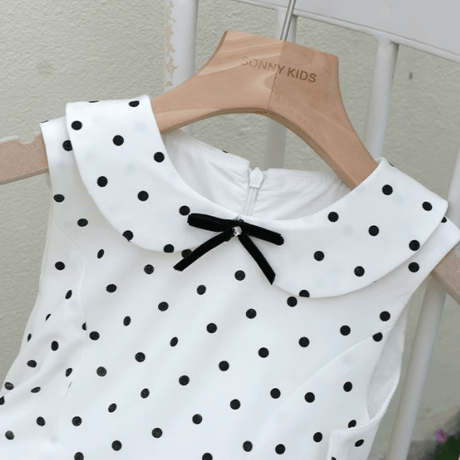 [予約] Polka Dot Peplum Dress