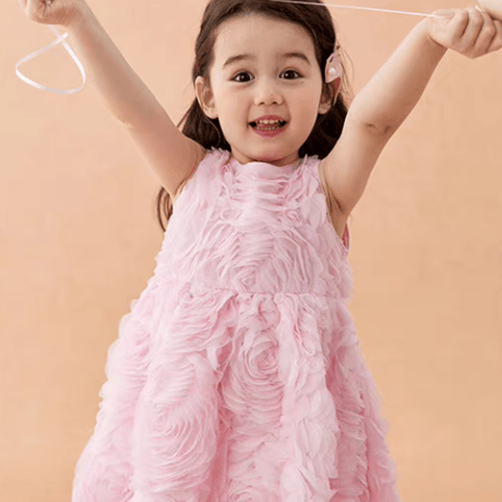 [予約] Pink Rosy Petal Dress