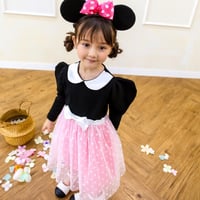 [即納]  Minnie Dress (pink)/ Mini Recipe  ( XL_size のみ）