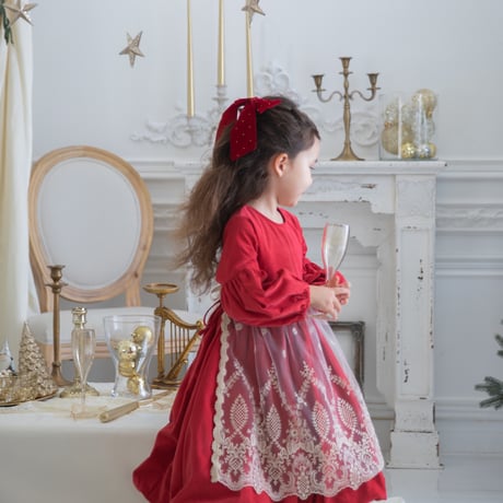 [即納] Diana Christmas dress_Red / Eugenie Candys (M _ size のみ）