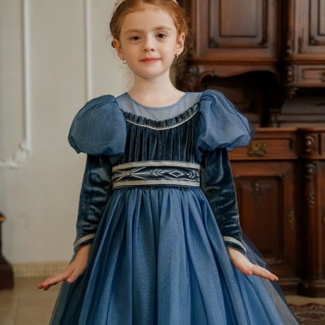 [即納]  Midnight Blue Princess Dress ( 110,140 のみ）