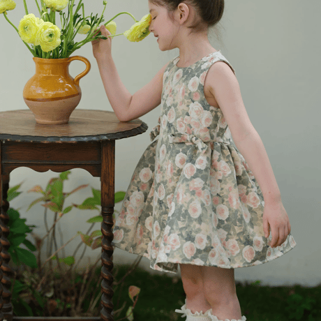 [予約] Antique Rose Jacquard Dress