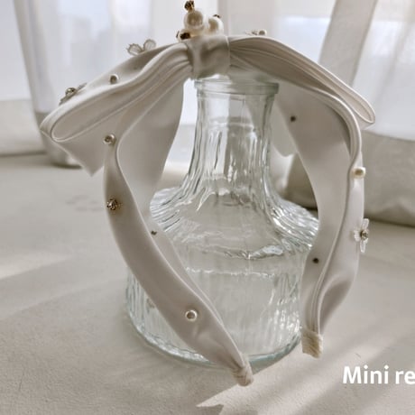 [予約] Pearl Ribbon Headband/ Mini Recipe