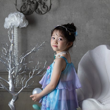 [予約] Aqua Shell Fairy Dress + Twinkle Shell Mermaid Hairpin SET