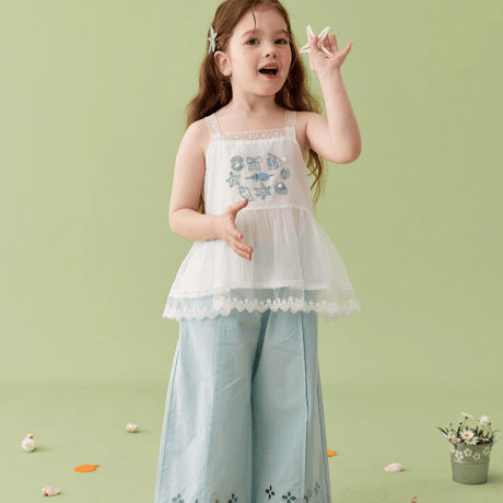 [予約] Marine Friends Lace Sleeveless Top