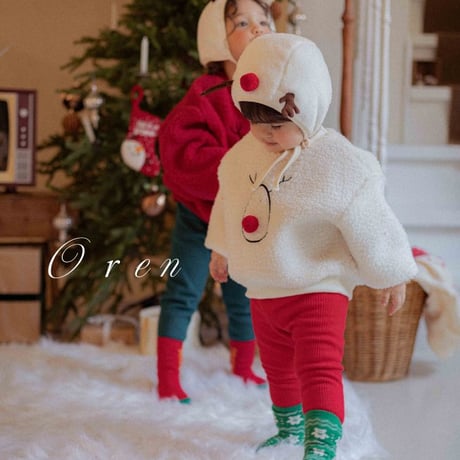 [予約] Hohoho fleece leggings (bebe)/ OREN by Hibyebebe
