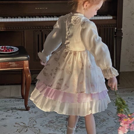 [予約]  Floral Lace Embroidered Dress / omoi mignon