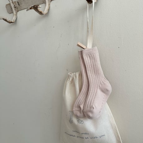 [即納] spring cotton socks set/ monbebe (M_sizeのみ)