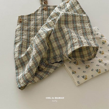 【即納】check suspenders /ciel de maman （brown S _ size のみ）
