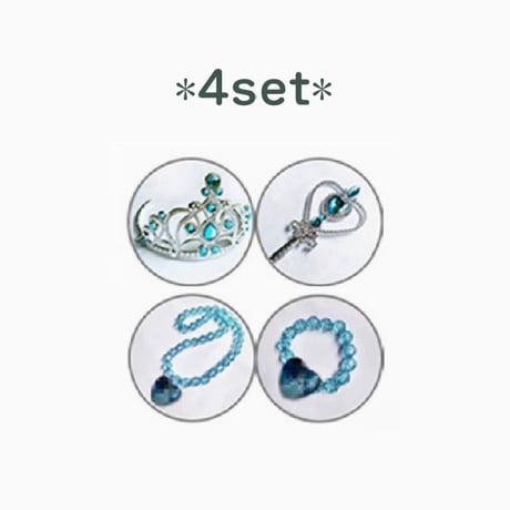 [予約]Snow Queen Glitter Dress (Short, Long) + tiara & stick set❄️