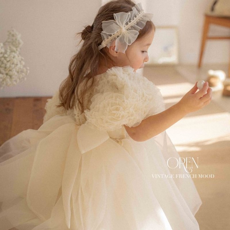 予約] Blooming rose pearl dress / OREN by Hibyeb