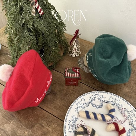 [予約] Eve Fur Pom Pom Beret / OREN by Hibyebebe