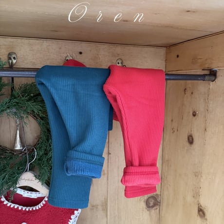[予約] Hohoho fleece leggings (bebe)/ OREN by Hibyebebe