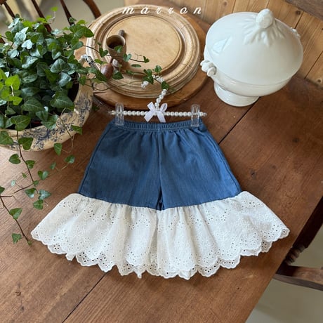 [予約]  Lace overalls /marron