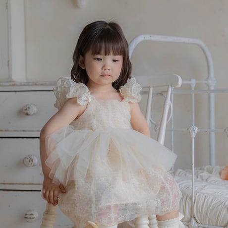 [予約] Shiny Sha dress (kids)/ OREN by Hibyebebe