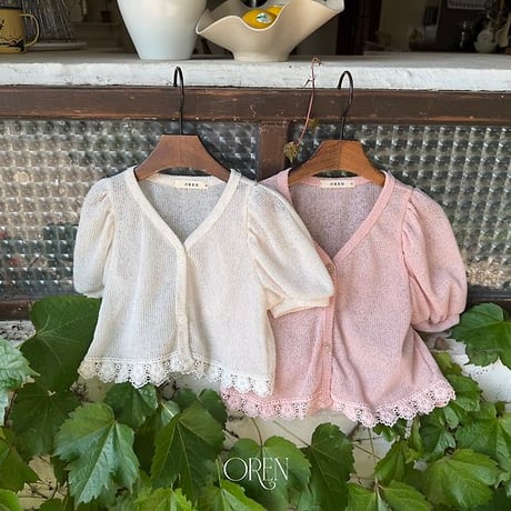 [予約] Chacha linen cardigan / OREN by Hibyebebe