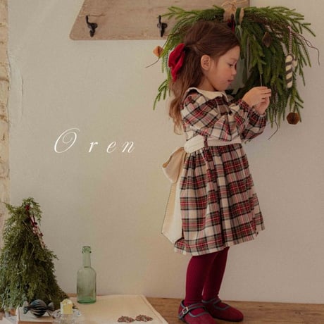 [即納] Noelia Check dress / OREN by Hibyebebe(S sizeのみ)