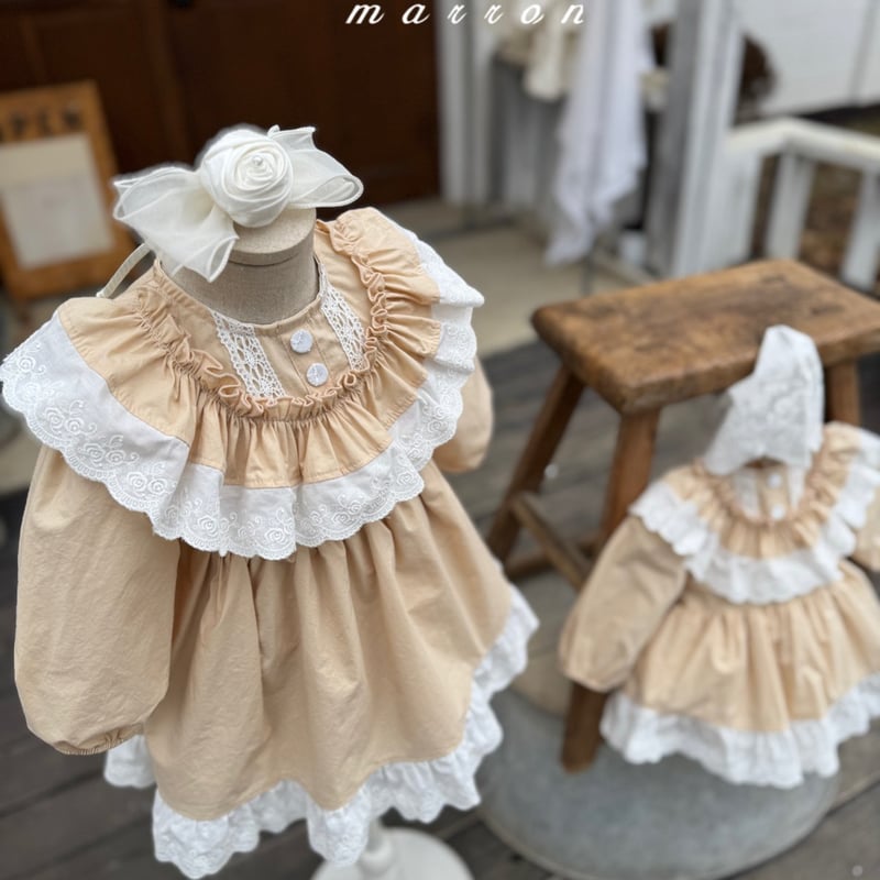 予約] Annes One-Piece (Beige) / marron | Mimiel