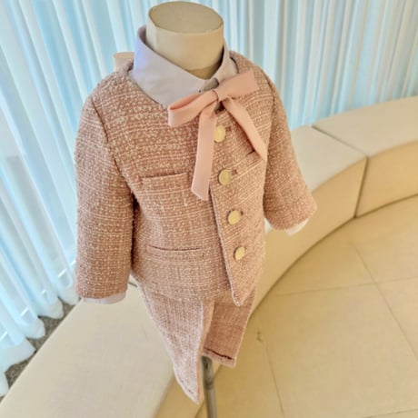 [予約] Pink Tweed Suit / Le dress