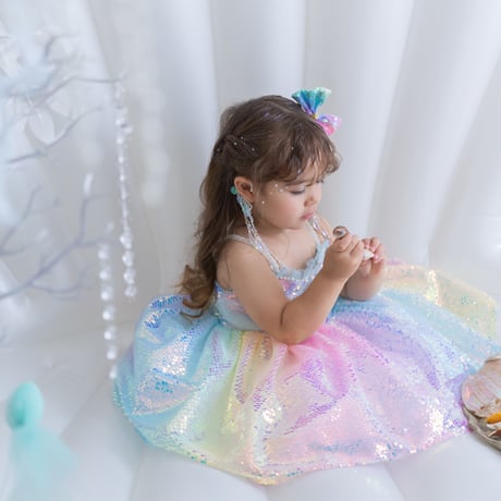 [予約] Aurora Twinkle Dress + ribbon pin SET