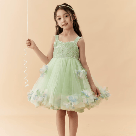 [予約] Mint Blossom Beaded Dress(+Wings)