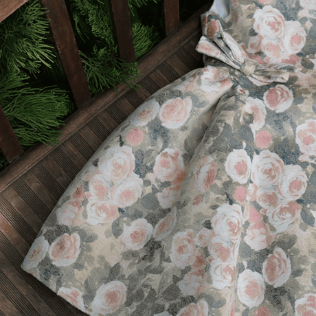 [予約] Antique Rose Jacquard Dress