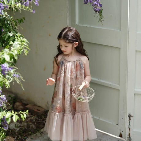 [予約] antique garden bohemian dress