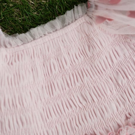 [予約] pink fly tutu dress + Angel wings SET