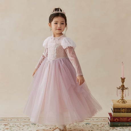 [即納] Winter Princess Velvet Tulle Dress (  140 _ size のみ   )