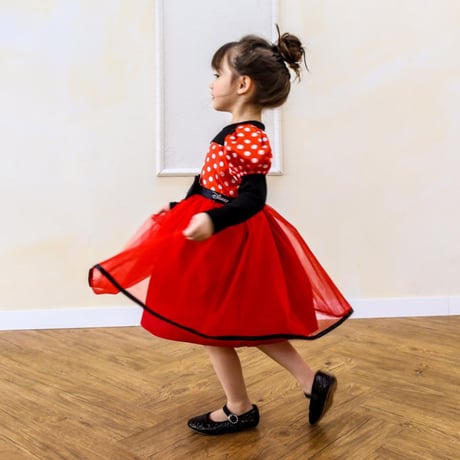 [即納]  Minnie Dress(red) / Mini Recipe  ( S, M_size のみ）