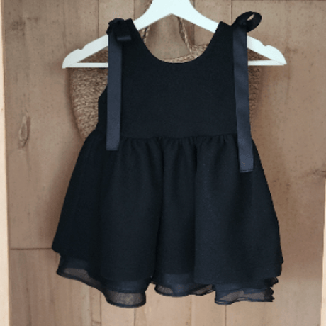 [即納]  Joli ribbon dress _ Black/moitoinous  ( 100_size のみ）