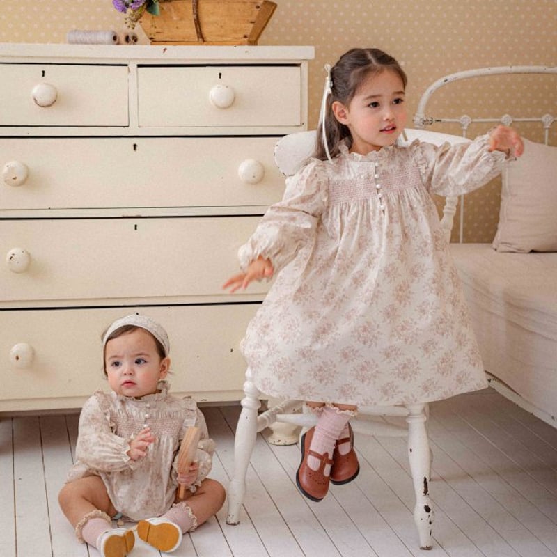き*う様 Oren hibyebebe ドレス　ロンパース 予約]Elise Smocked Suit / OREN by Hibyebebe | Mi