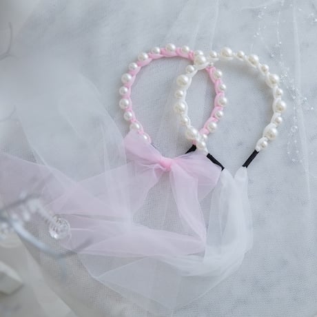 [予約] pearl lace headband