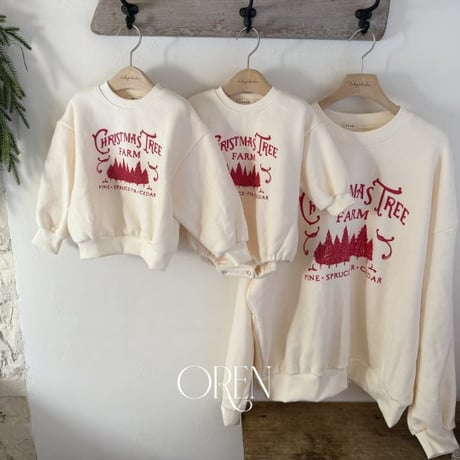 [予約] Christmas fleece Suit (bebe) / OREN by Hibyebebe