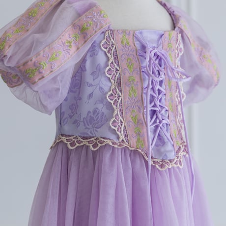 [予約] Lavender Shine Princess Dress (Short, Long)+ tiara & stick set