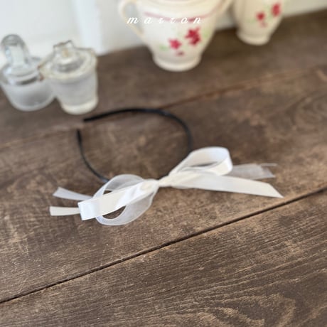 [予約]  ribbon headband /marron