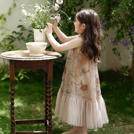 [予約] antique garden bohemian dress