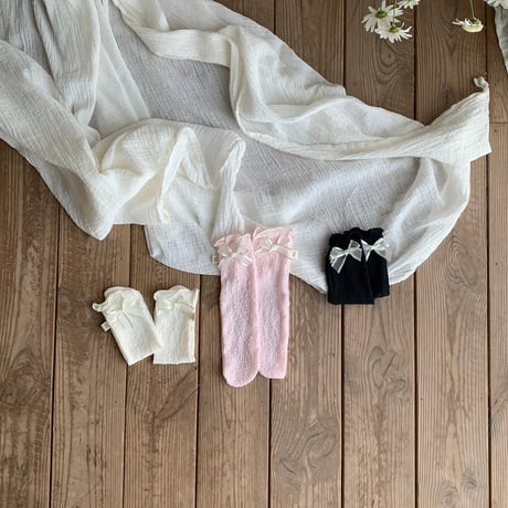 [予約] Veil knee socks / BEBE HOLIC
