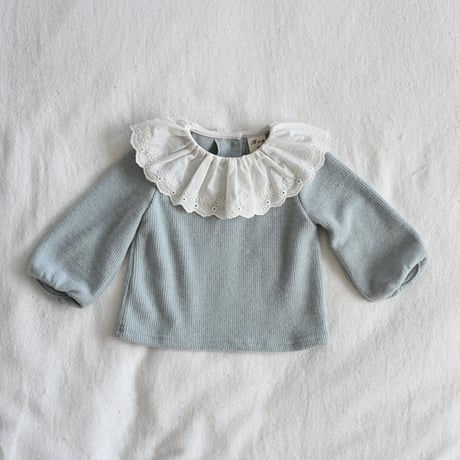 [即納] pleated lace t-shirt / Roa(Mint XSのみ)