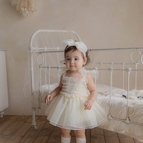 [予約] Odette organza dress suit (bebe)/ OREN by Hibyebebe