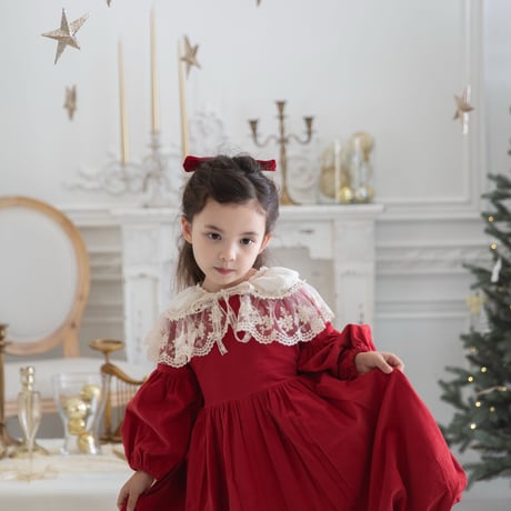 [即納] Diana Christmas dress_Red / Eugenie Candys (M _ size のみ）