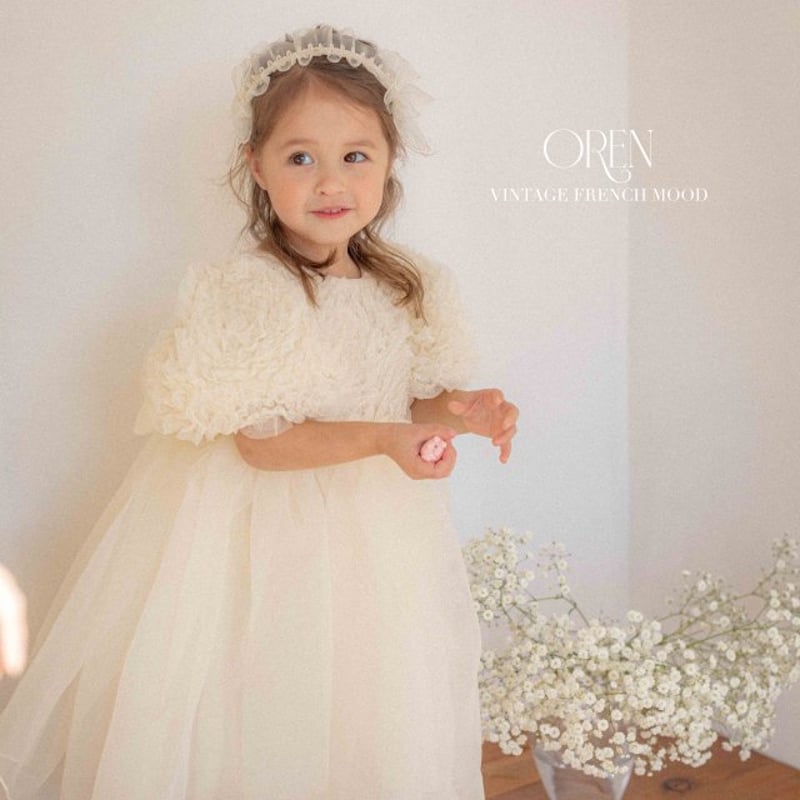 予約] Blooming rose pearl dress / OREN by Hibyeb