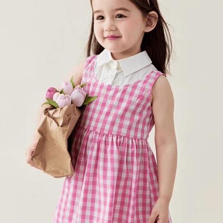 [予約] Picnic Pink Gingham Dress