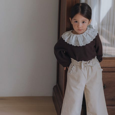 [即納] pleated lace t-shirt / Roa(Mint XSのみ)