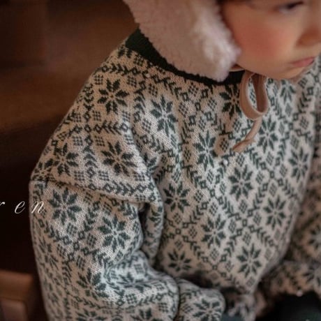 [予約] Snowflake knit MTM (with muffler) / OREN by Hibyebebe